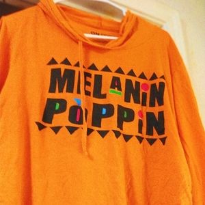 Orange Hoodie Top